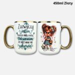 Kubek zazwyczaj jestem bardzo miłą osobą (Mała Złośnica) nowość 450ml złoty