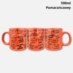 Chamski Kubek XL 590ml pomarańczowy