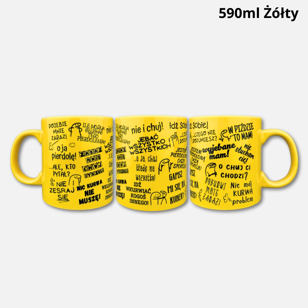 Chamski Kubek XL 590ml żółty