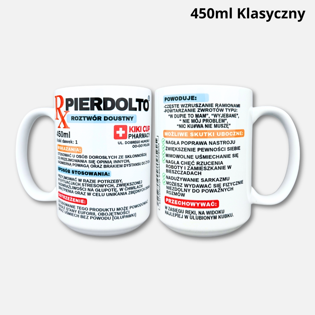 Kubek pierdolto 450ml ze złotym uchem i rantem Kubek pierdolto 450ml klasyczny