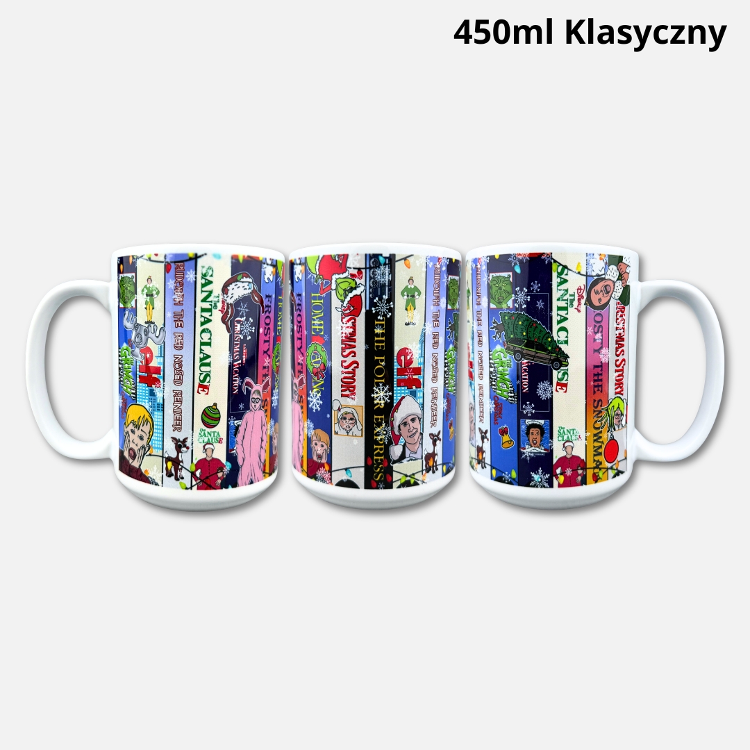 Kubek świąteczny VHS nowość 450ml klasyczny